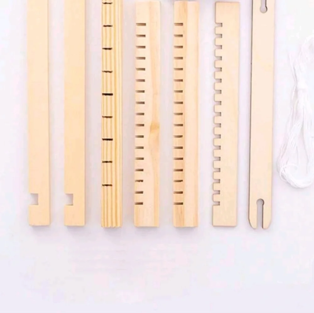 Wooden Weaving Loom Set with Colorful Yarn